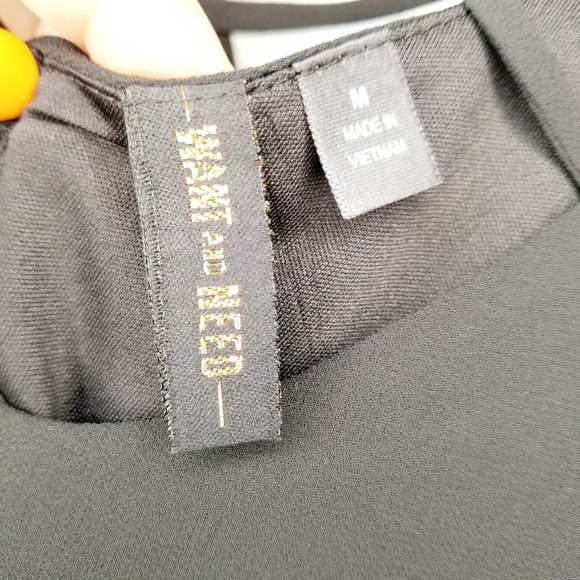 Want and Need Crochet Sleeve Shift Dress Black - Picture 11 of 14